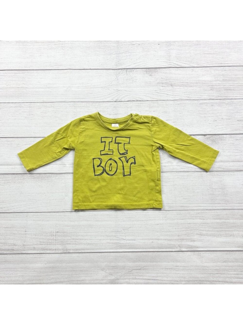 Zara Baby Long Sleeve Graphic Shirt It Boy 9-12 Months